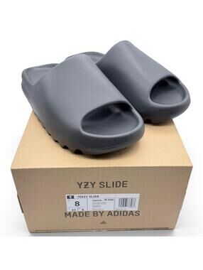 adidas Yeezy Slides Onyx/Black Sizes 7-12